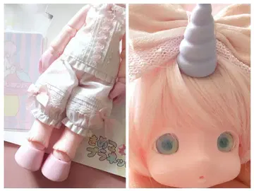 POWDER 파우더 피치 핑크 스킨 소체 버섯 주스 인형