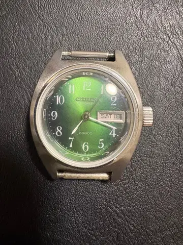 CITIZEN 자동 와인딩 시계 그린 다이얼
