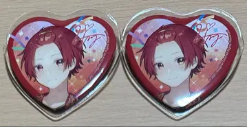 리우라군 캔뱃지 2개 세트 하트형