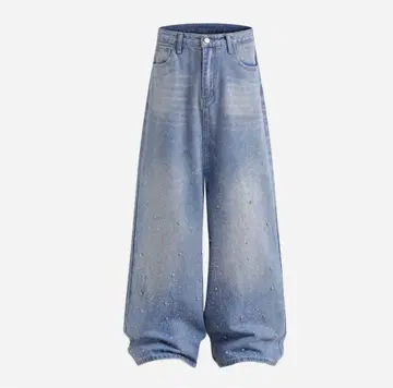 Aelfric Eden 큐빅 어플리케이션 루즈 청바지