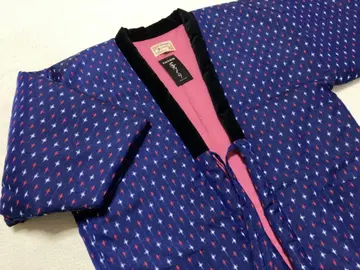 거의 새것 면의 향 하오리 도테라 대형 귀여운