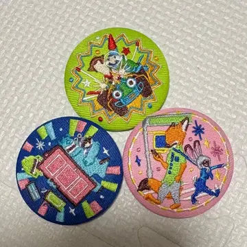 디즈니 자수 캔뱃지 3개 세트