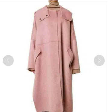 새상품급! 르쉘블루 Hooded Over COAT 핑크