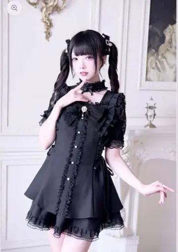 NoGenki 스퀘어 빅 리본 원피스 풀세트