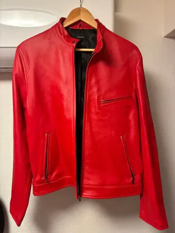 가죽 자켓 싱글 라이더 사이즈 4 레드