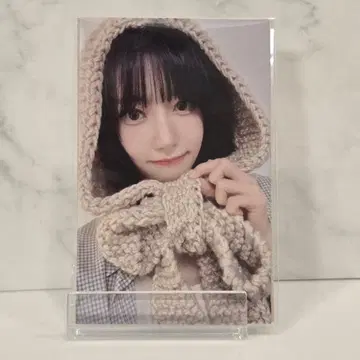 르세라핌 크로셰 Hooded Scarf 트레이딩 카드 스카프 머플러