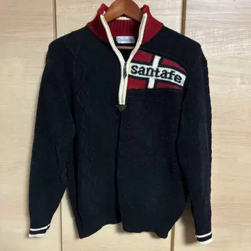 산타페 집업 스웨터 네이비/레드 48