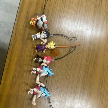 애니메이션 캐릭터 피규어 스트랩 6개 세트