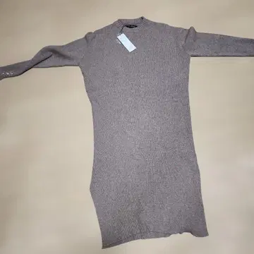 앙코키누! 리브 편직 그레이 긴팔 니트 LL 사이즈