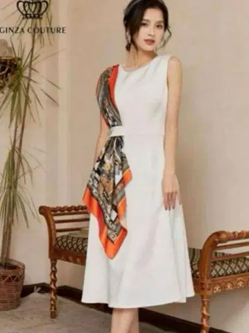 엘케이 GINZA COUTURE 긴자 튤 화이트 드레스