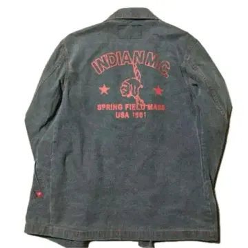 INDIAN MC 더블 브레스트 커버올 그레이