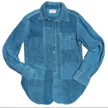 아 린카네이션 키 데님 패치워크 셔츠