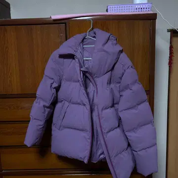 유니클로 심리스 다운 파카 XL 퍼플