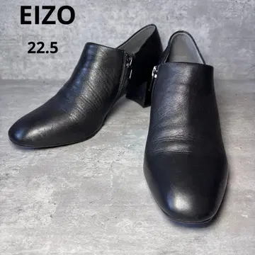 [새상품급] EIZO 에이조 부티 블랙 가죽 사이드 지퍼 22.5cm