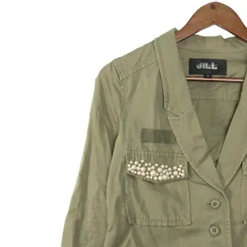 [새상품급] 질스튜어트 밀리터리 자켓 펄 장식 카키 M
