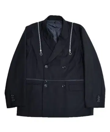 Agem9 숄더 지퍼 2way 더블 브레스트 테일러드 자켓