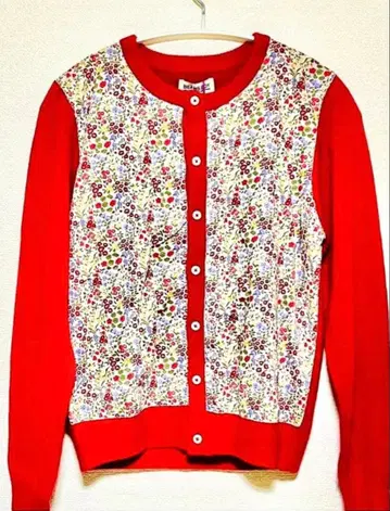 [ 새상품 택 포함 ] BEAMS BOY 꽃무늬 긴팔 가디건