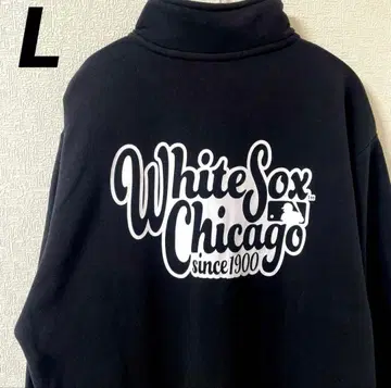 화이트 삭스 하프 지퍼 맨투맨 자수 로고 백 프린트 MLB