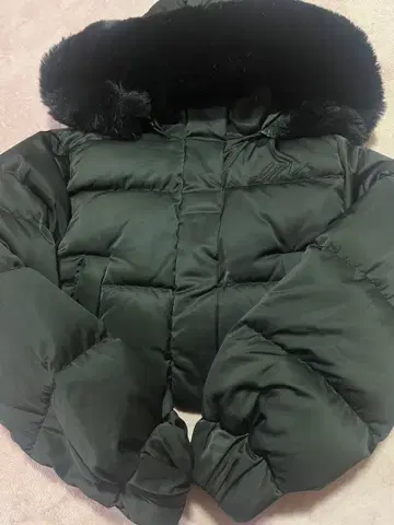 EATME 후드 다운 블루종 블랙