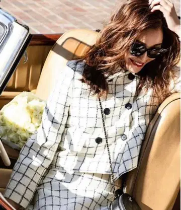 sheller 셰리에 체크 트위드