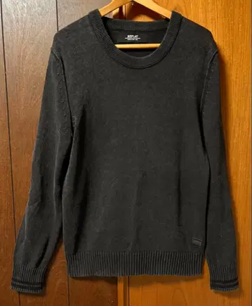 REPLAY 빈티지풍 크루넥 니트