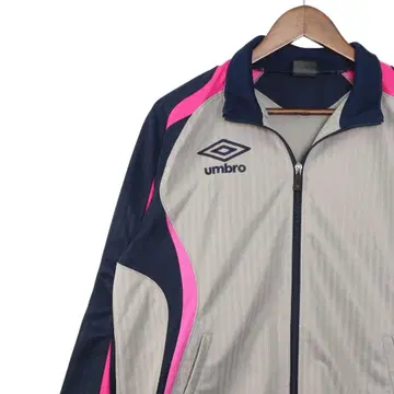 엄브로 트랙 자켓 저지 L 핑크 네이비 Y2K 스포츠