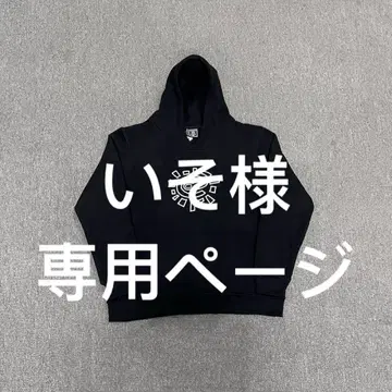 블랙 후드 부착 후드티 그래픽