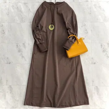 새상품급 북유럽 생활 잡화점 분또 롱 원피스 브라운