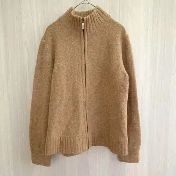 스타일미 아우터 니트 실크 혼방 집업 후드티 가디건 L