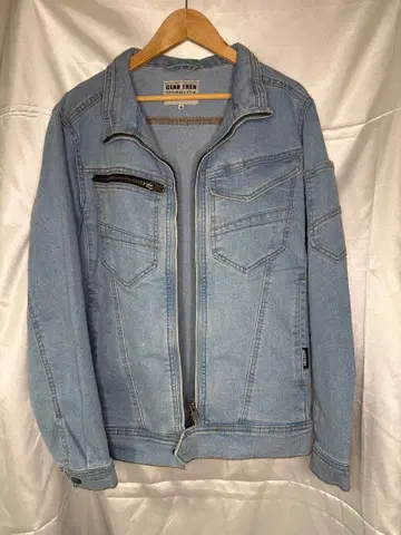 GEAR TREK 라이트 블루 데님 자켓 M
