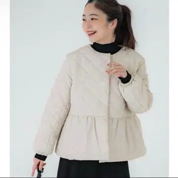 M 사이즈 coca 펄 퀼팅 티어드 블루종