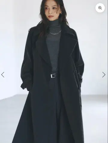 아뉴앙스 울 트렌치코트 차콜 그레이 1