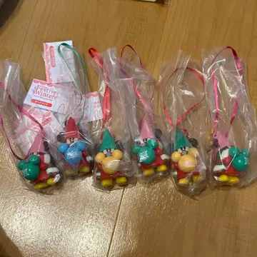 도쿄 디즈니 크리스마스 리루린린 오너먼트 6개 세트 캡슐