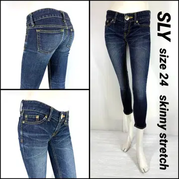 SLY 스라이 크롭 기장 일본제 스키니 스트레치 사이즈 24 70cm