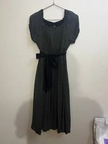 핑크하우스 도트 원피스