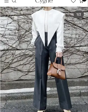 새상품 완판템 시뉴 롱 칼라 세일러 블라우스 cygne