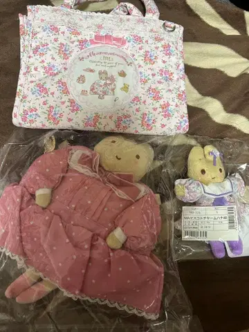 산리오 마론 크림 미니백 토트백 마스코트