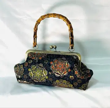 교토 니시진 비단 대나무 핸드메이드 백