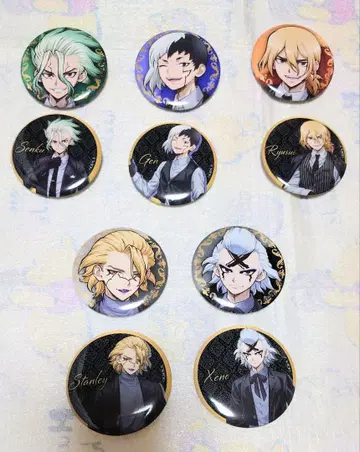 캔뱃지 세트 블랙 슈트 Dr.STONE 점페스 THE 캐릭터