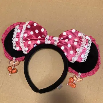 디즈니 머리띠 귀찌 미니 핑크 도트
