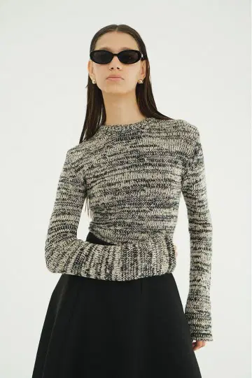 CLANE COTTON SHORT KNIT TOPS MIX