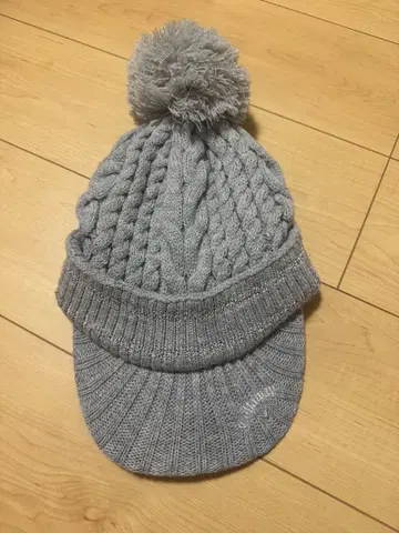 캘러웨이 케이블 짜임 니트 모자 그레이