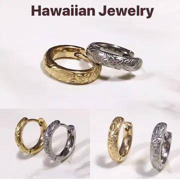 고급 하와이안 주얼리 귀걸이 남성용 여성용 골드 심플 남자