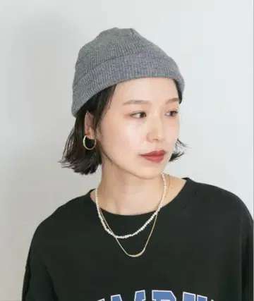 어반 리서치 라보 리브 니트 모자 니트 캡 그레이