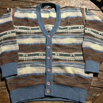 스트라이프 니트 가디건