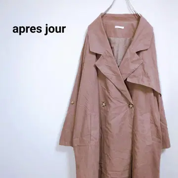 아프레 주르 [ F ] 트렌치코트 롱 겉옷 무지 폴리에스테르 100%