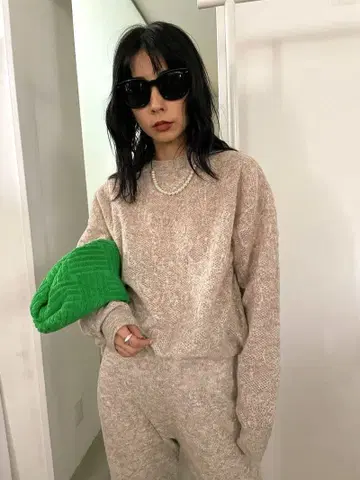 레이스 라이크 니트 탑 ameri vintage