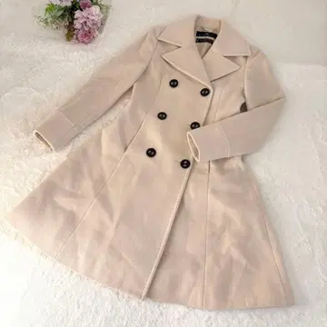 이네드 INED 캐시미어 혼방 A라인 롱 코트 폰테토르토 9호 사이즈