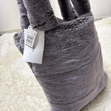 택 포함 새상품 HASHIBAMI 그레이 퍼 토트백 빅