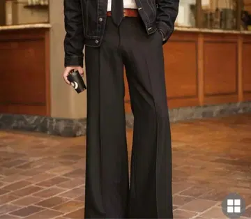 와이드 플레어 슬랙스 nugu 클러치